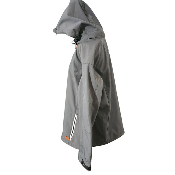 Clique Gray Hooded Softshell Jacket XXXL Waterproof Windproof Outdoor Wear - Picture 2 of 9